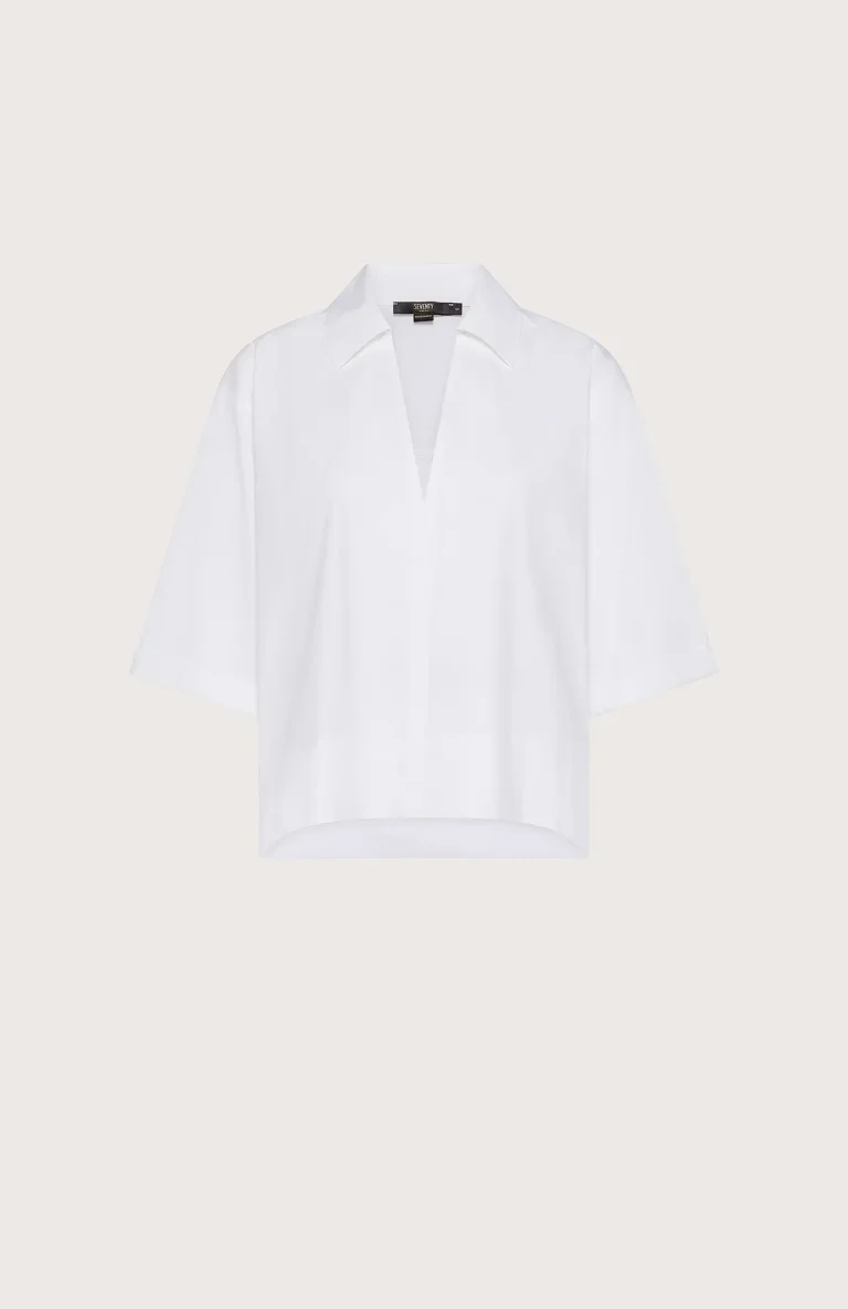 Polo Jersey Popeline blanc