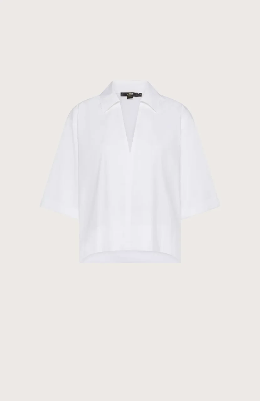 Polo Jersey Popeline blanc