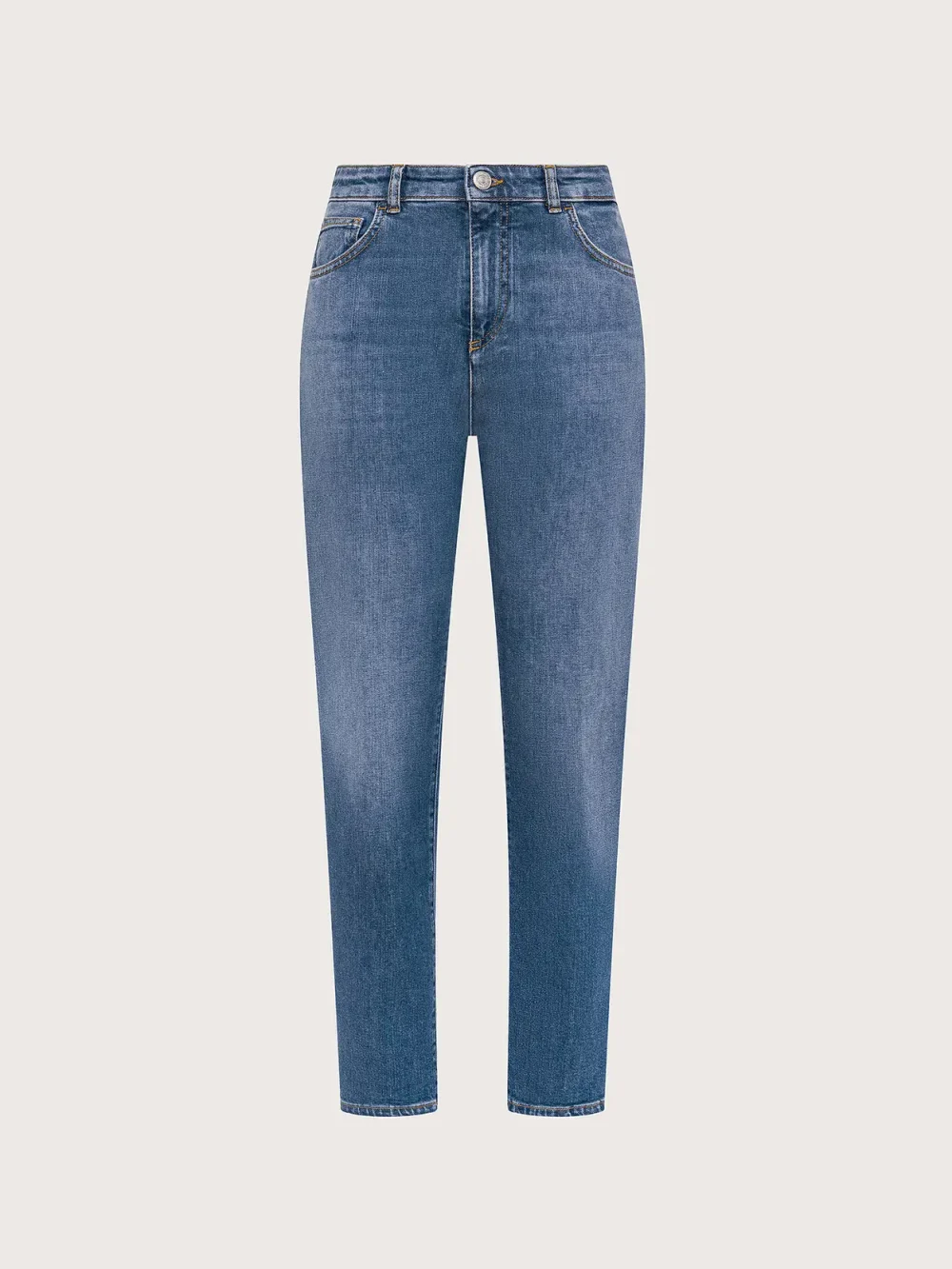 Pantalon denim bleu stretch Azzurro