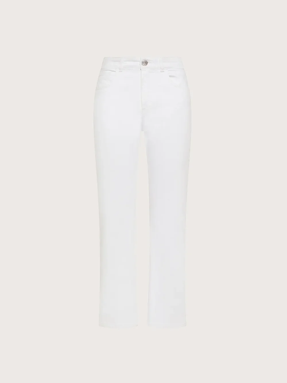 Jean blanc coton stretch
