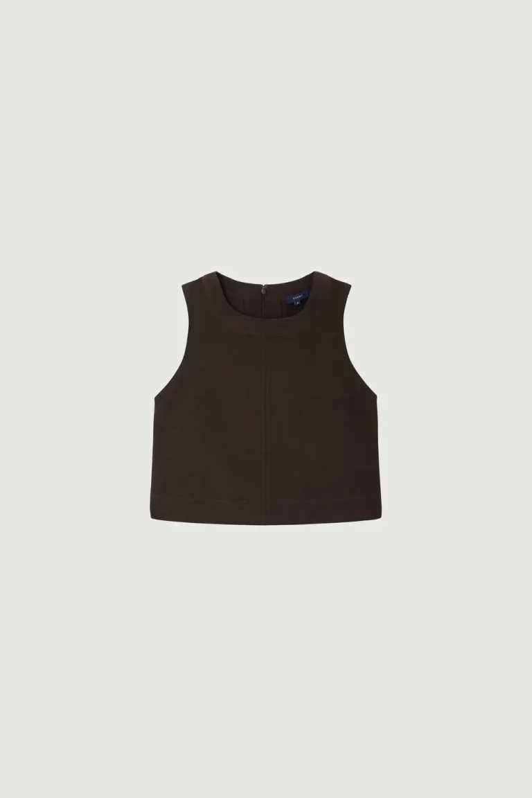 Top en toile chocolat Pampa