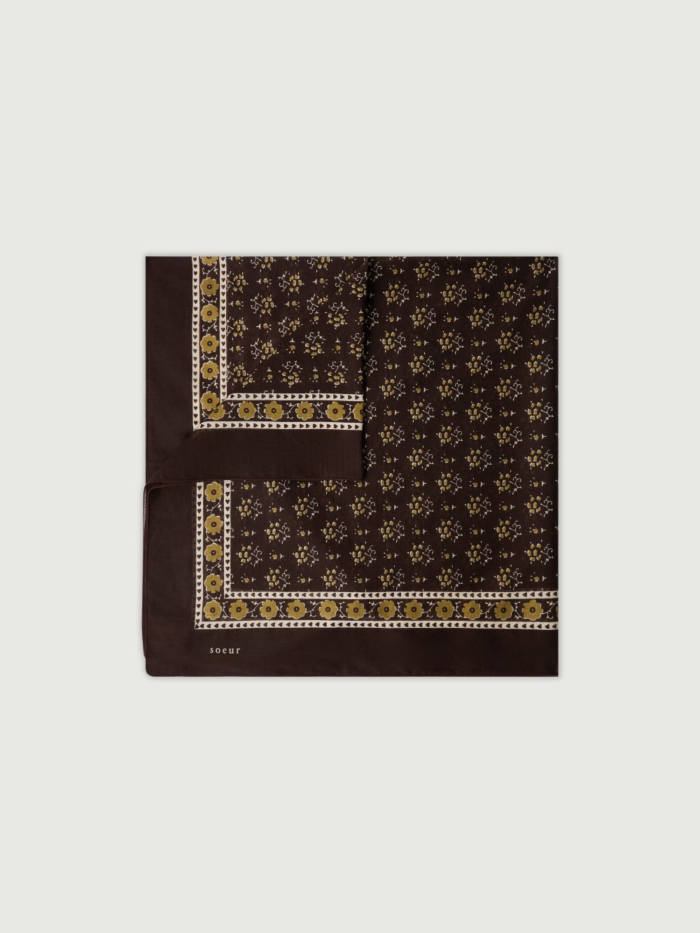 Foulard marron/cardamone