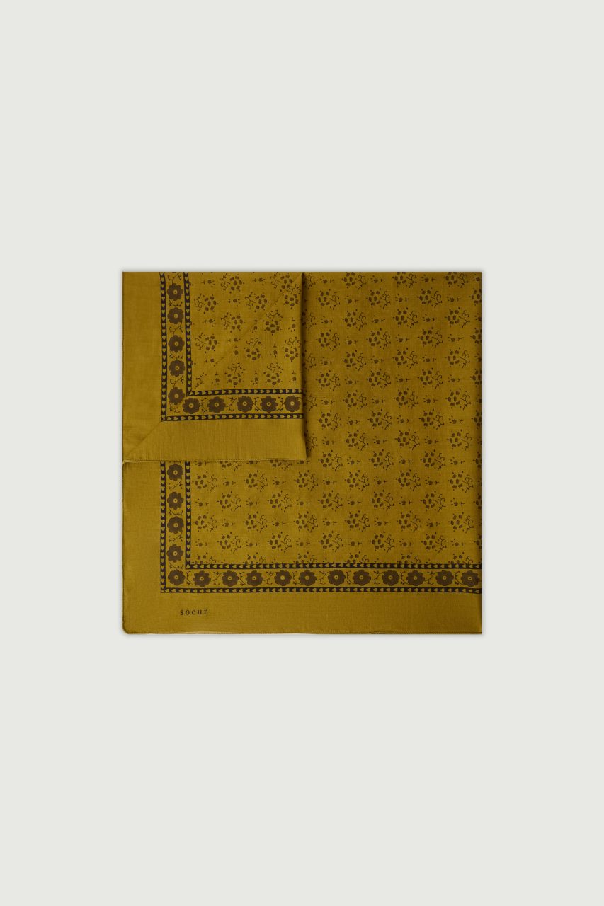 Foulard absinthe/noir