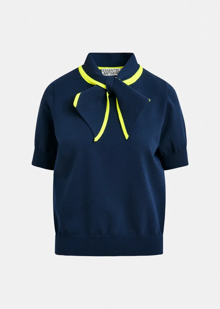 Polo maille bleu marine Jonda