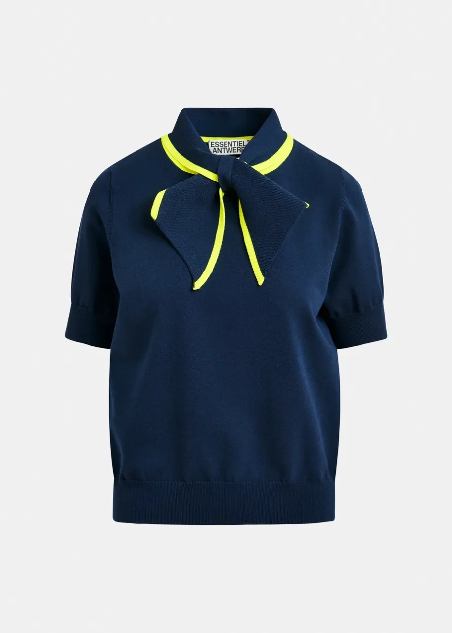 Polo maille bleu marine Jonda