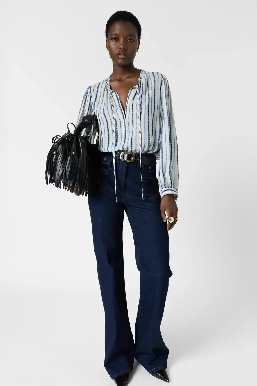 Chemisier fluide imprimé chainette - CAMMIE - Gérard Darel