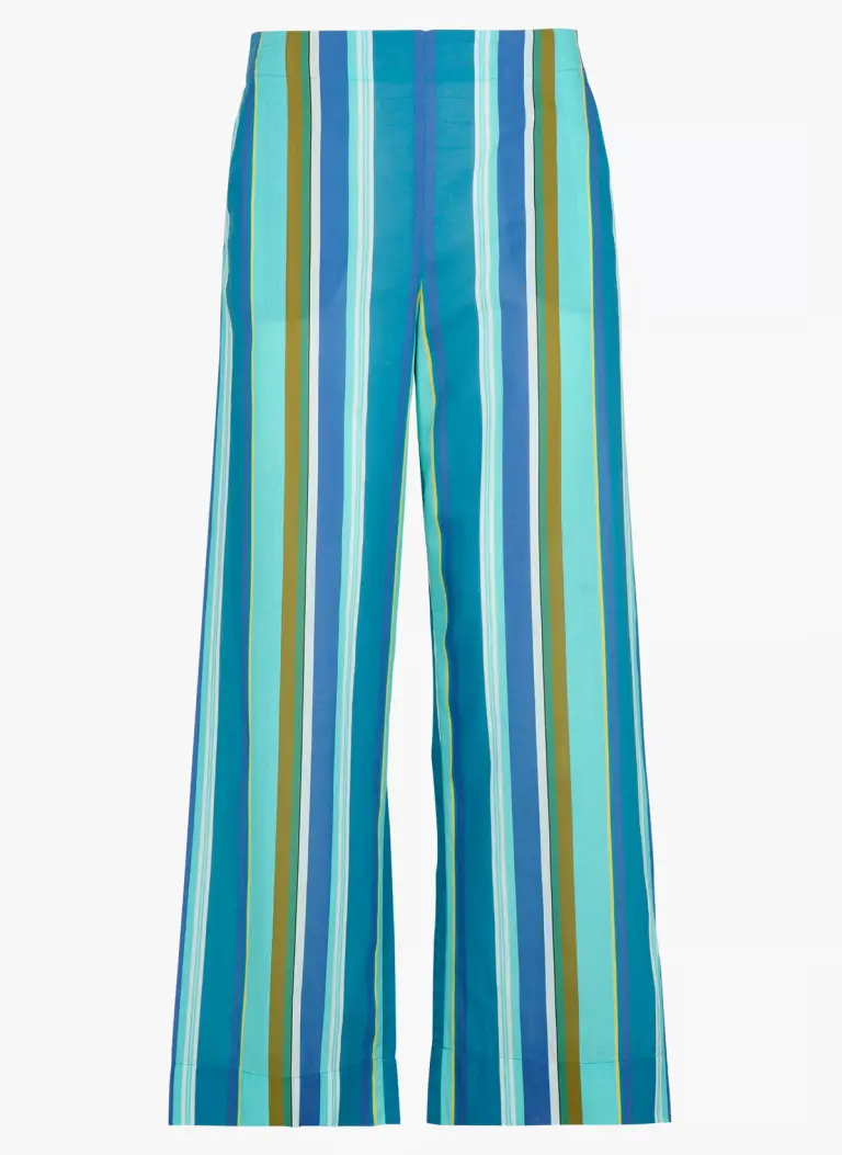 Pantalon satin bleu