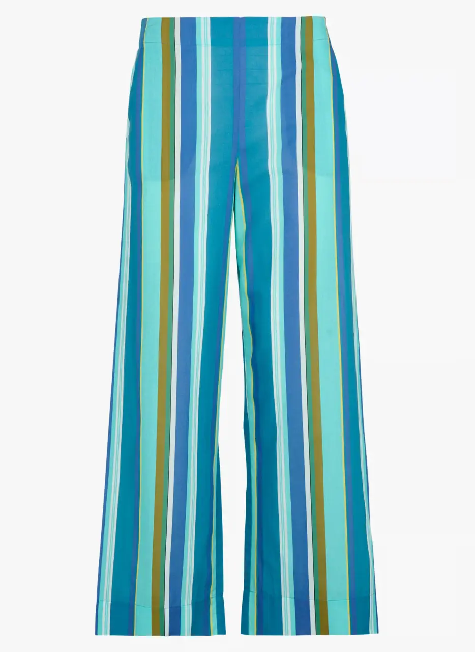 Pantalon satin bleu
