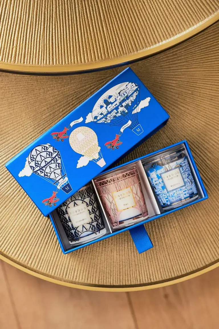 COFFRET TRIO TRAVEL – Manhattan, Paris, Mykonos – Baobab Collection