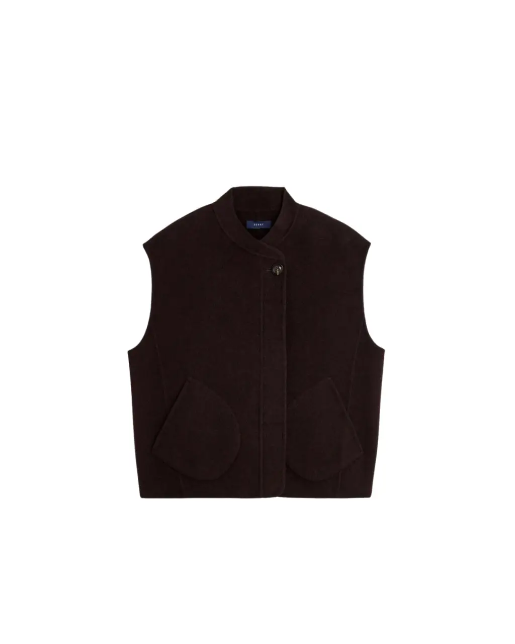 Blouson Adeline marron foncé sans manches – Soeur