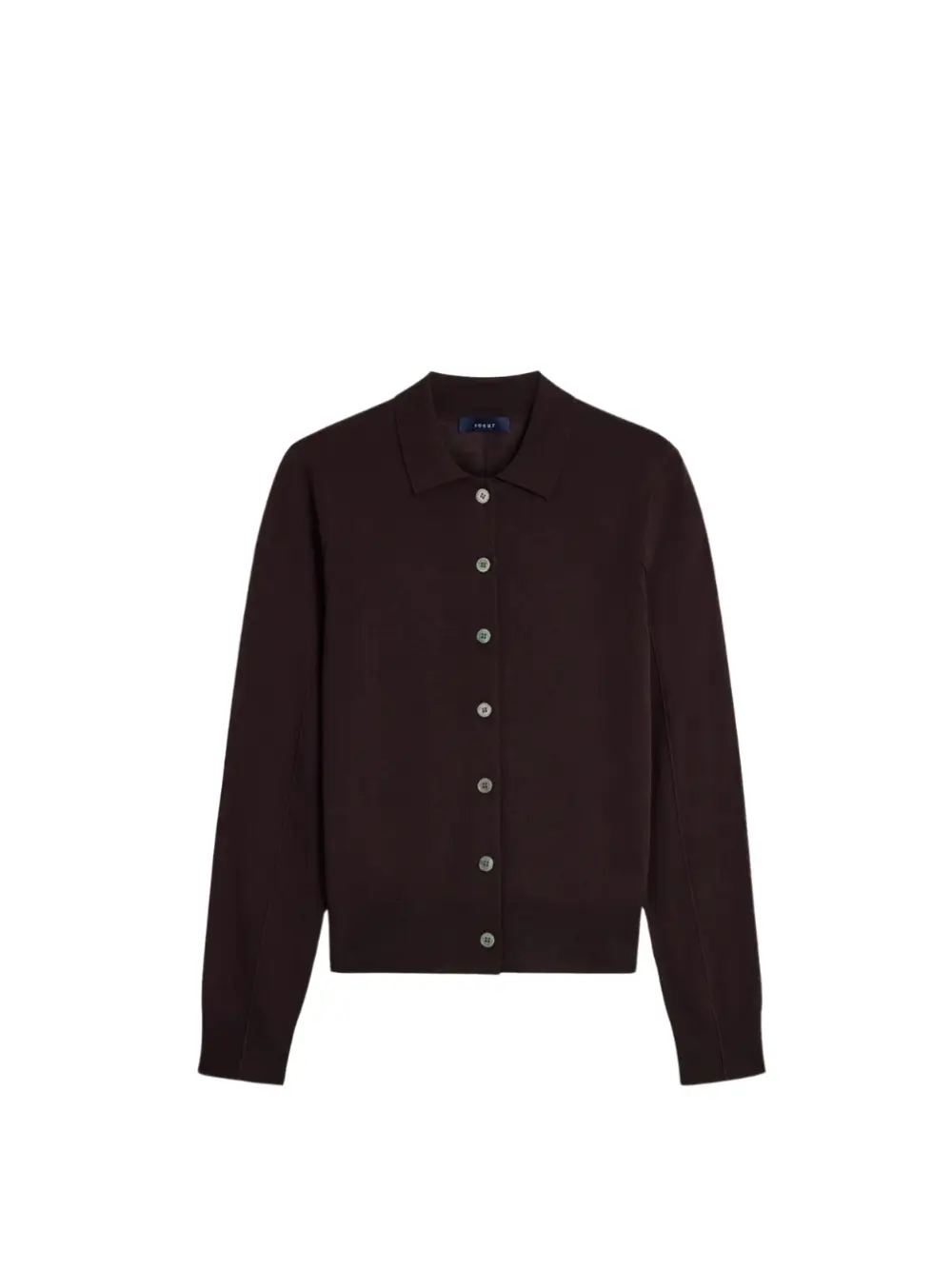 Cardigan Hailey chocolat en laine mérinos – Soeur