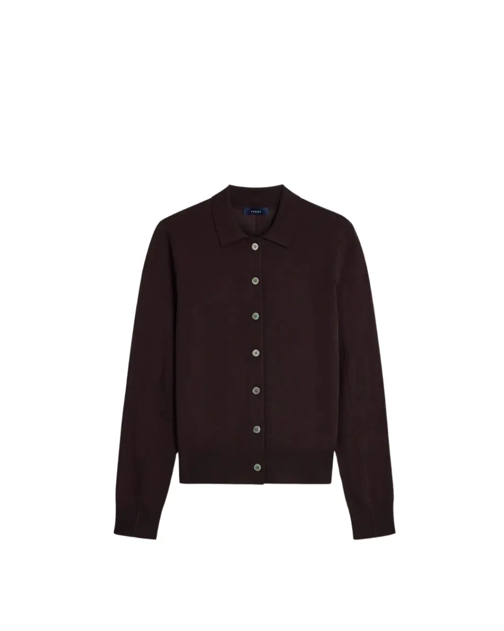 Cardigan Hailey chocolat en laine mérinos – Soeur