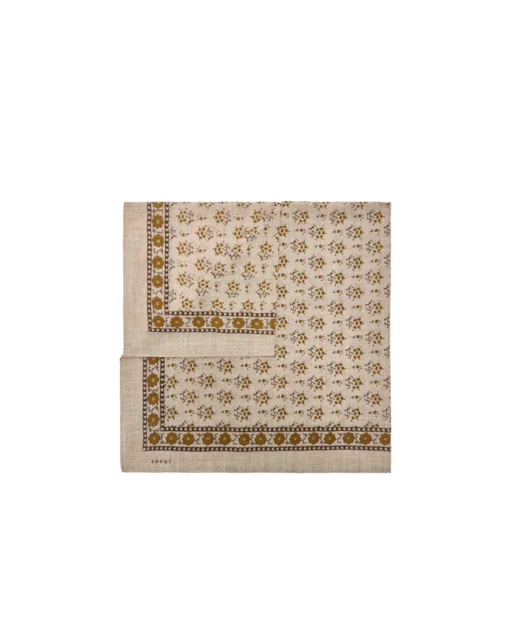 Foulard Classique beige et kaki en laine – Soeur