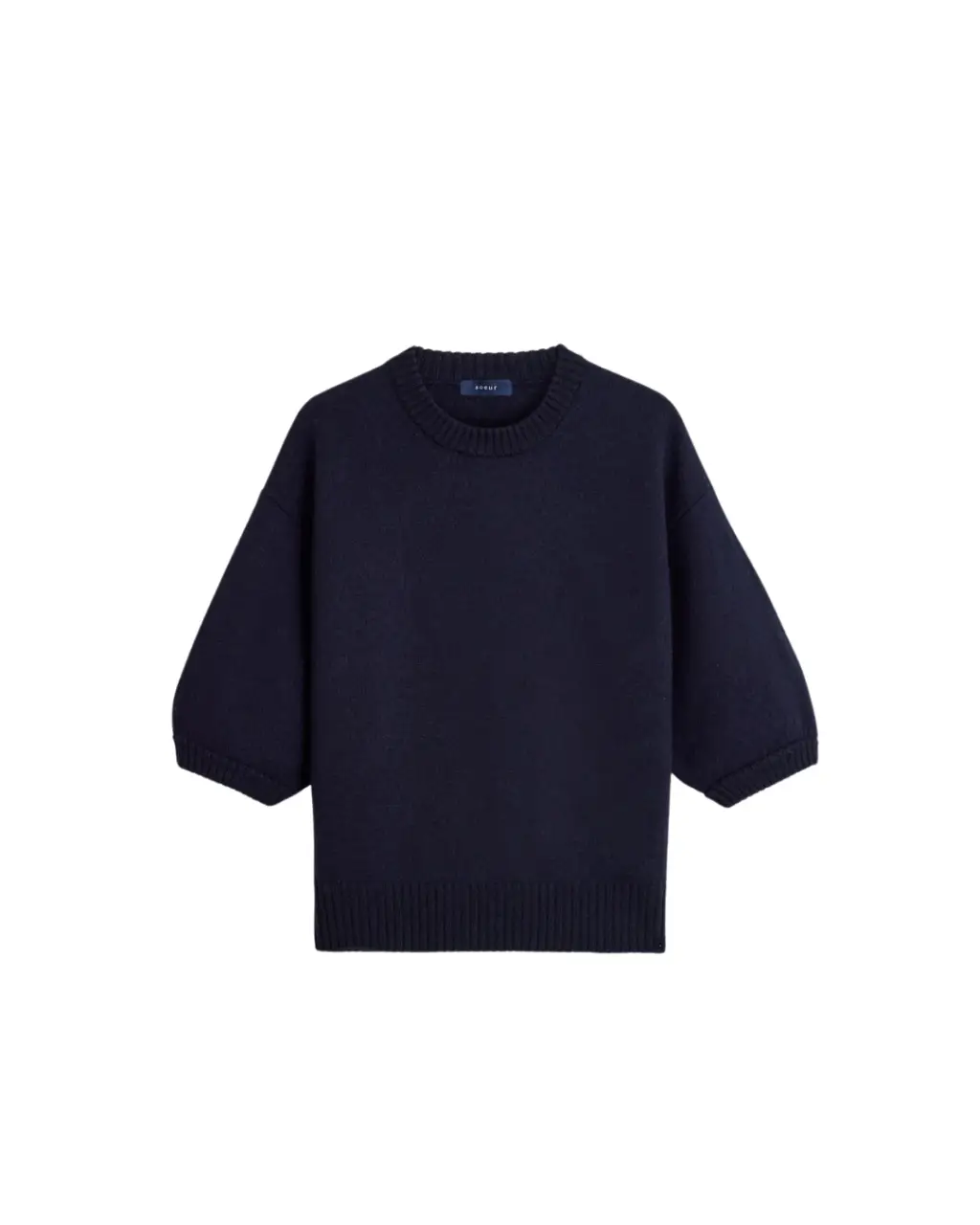 Pull Lise navy en laine mérinos – Soeur