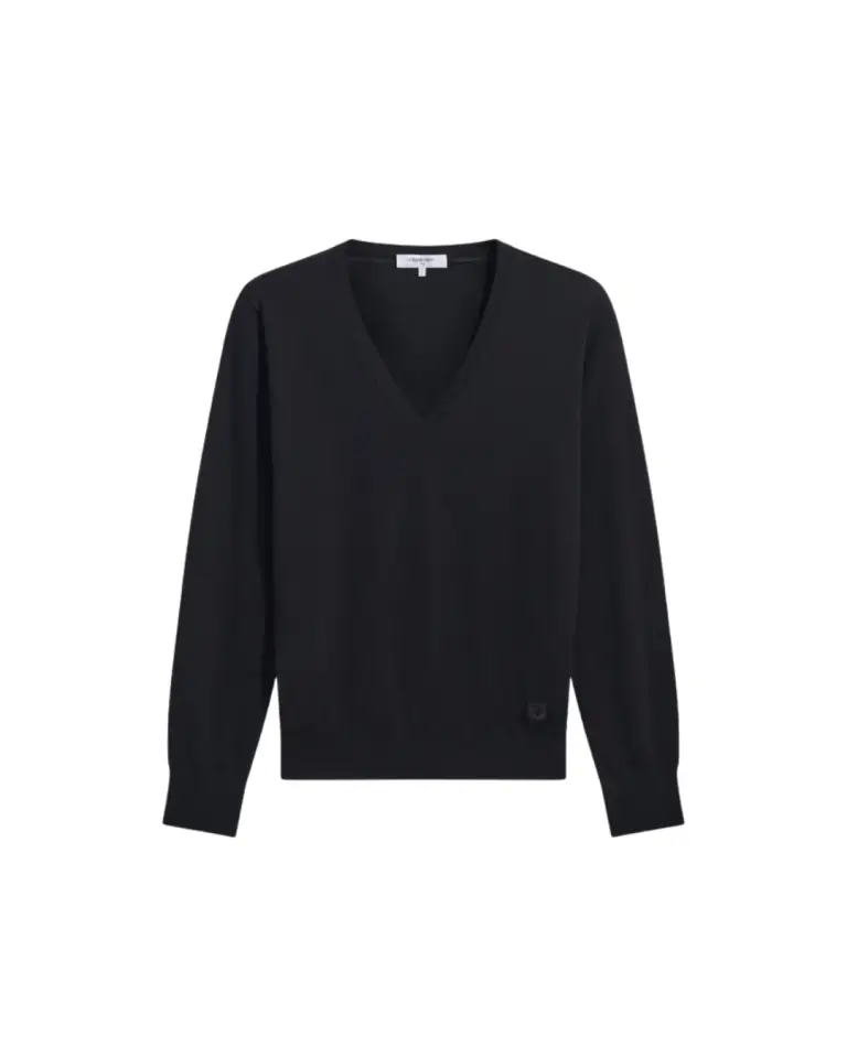 Pull Rachel noir en laine mérinos – Gérard Darel