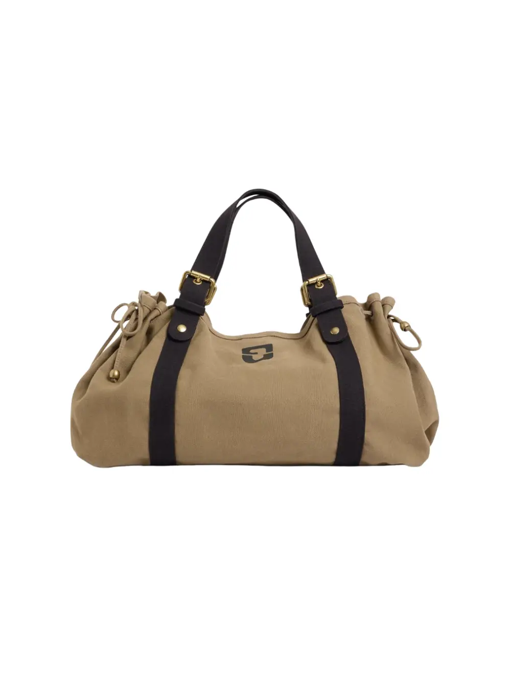 Sac 24H kaki et noir en toile de coton