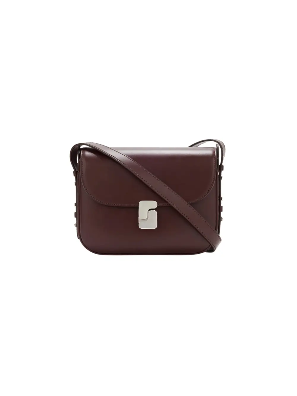 Sac Bellissima Mini bordeaux en cuir box – Soeur