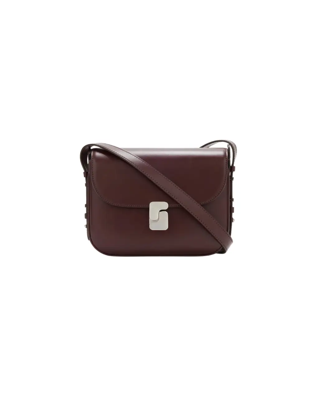 Sac Bellissima Mini bordeaux en cuir box – Soeur