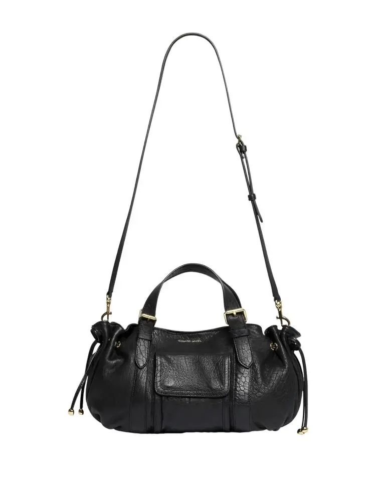Sac à main en cuir bubble noir Gerard Darel