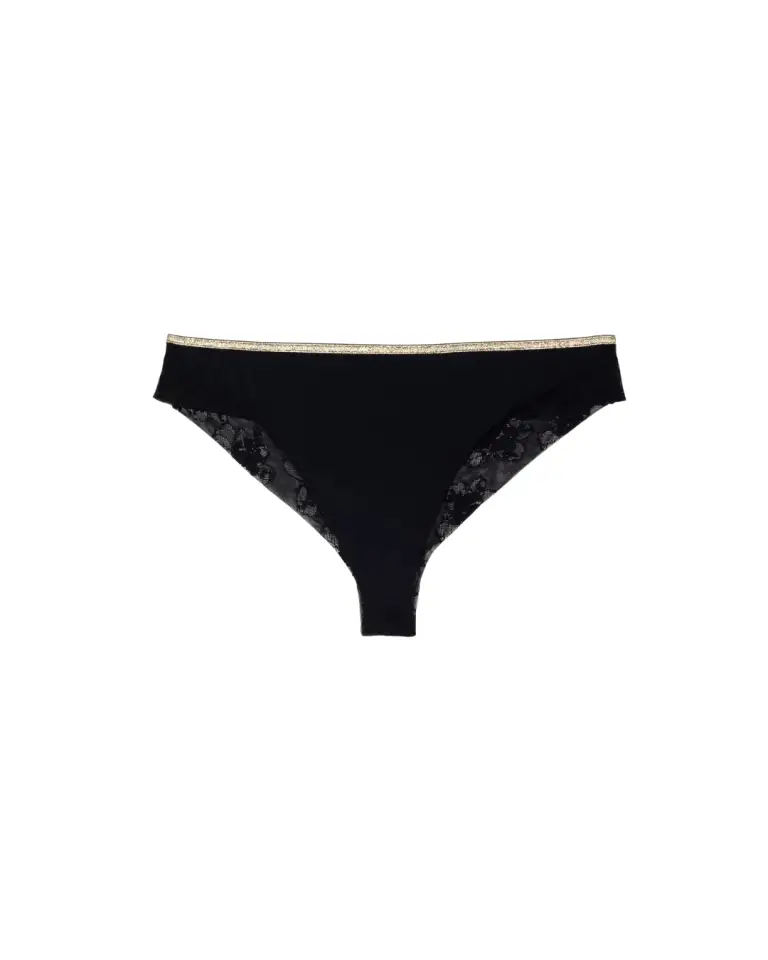 Tanga Nina bi-matières Black Lace – La Nouvelle