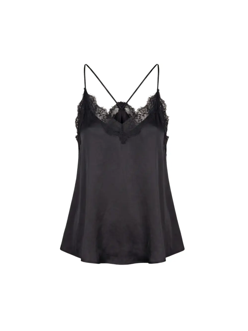 Top Pia Satin noir – By Bar
