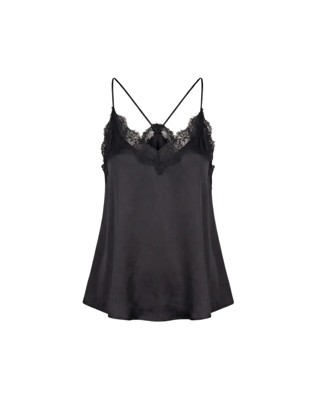 Top Pia Satin noir – By Bar
