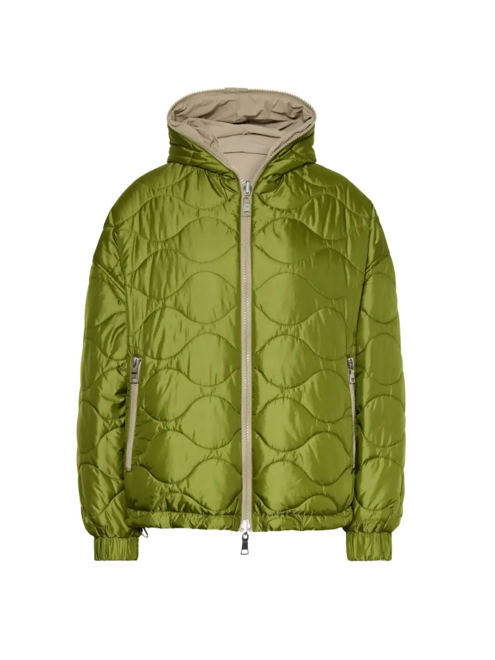 Veste réversible Borgo vert clair et gris clair – No.1 Como