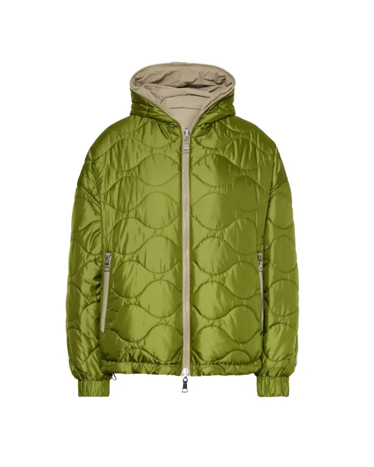 Veste réversible Borgo vert clair et gris clair – No.1 Como