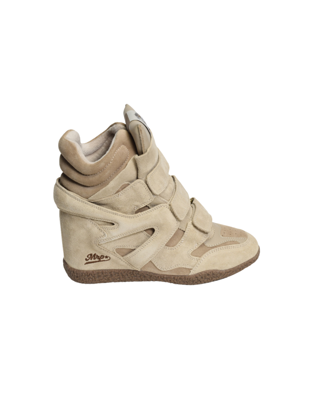 Baskets Chamonix beige en cuir velours – MRP Star