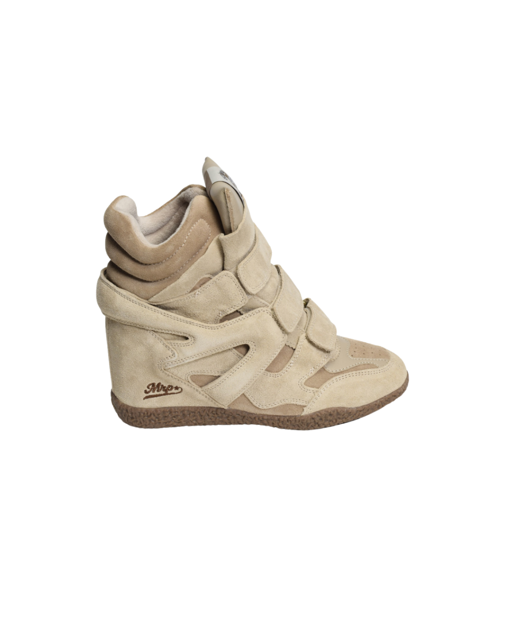 Baskets Chamonix beige en cuir velours – MRP Star