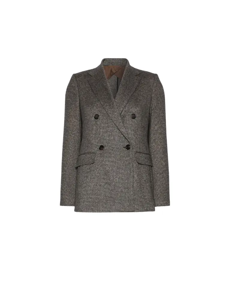 Blazer Cresta blanc et noir en jersey jacquard – Max Mara Studio Concept 102