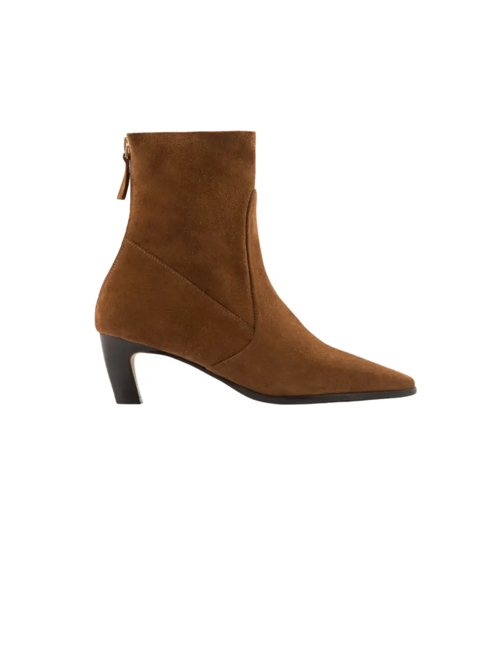Bottines Tiara camel en cuir velours – Maison Toufet Paris