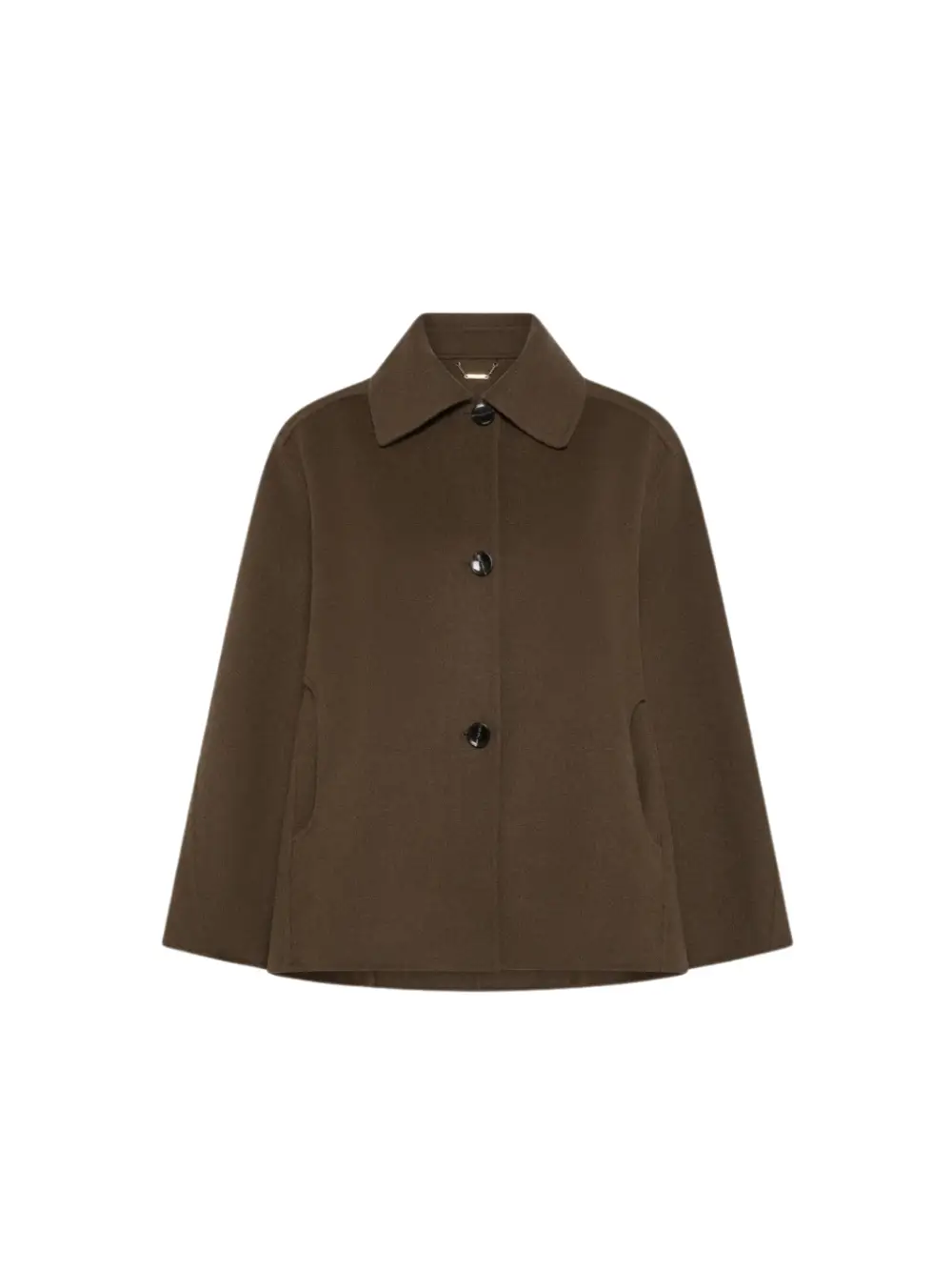 Cape courte marron en laine et cachemire – Seventy Venezia
