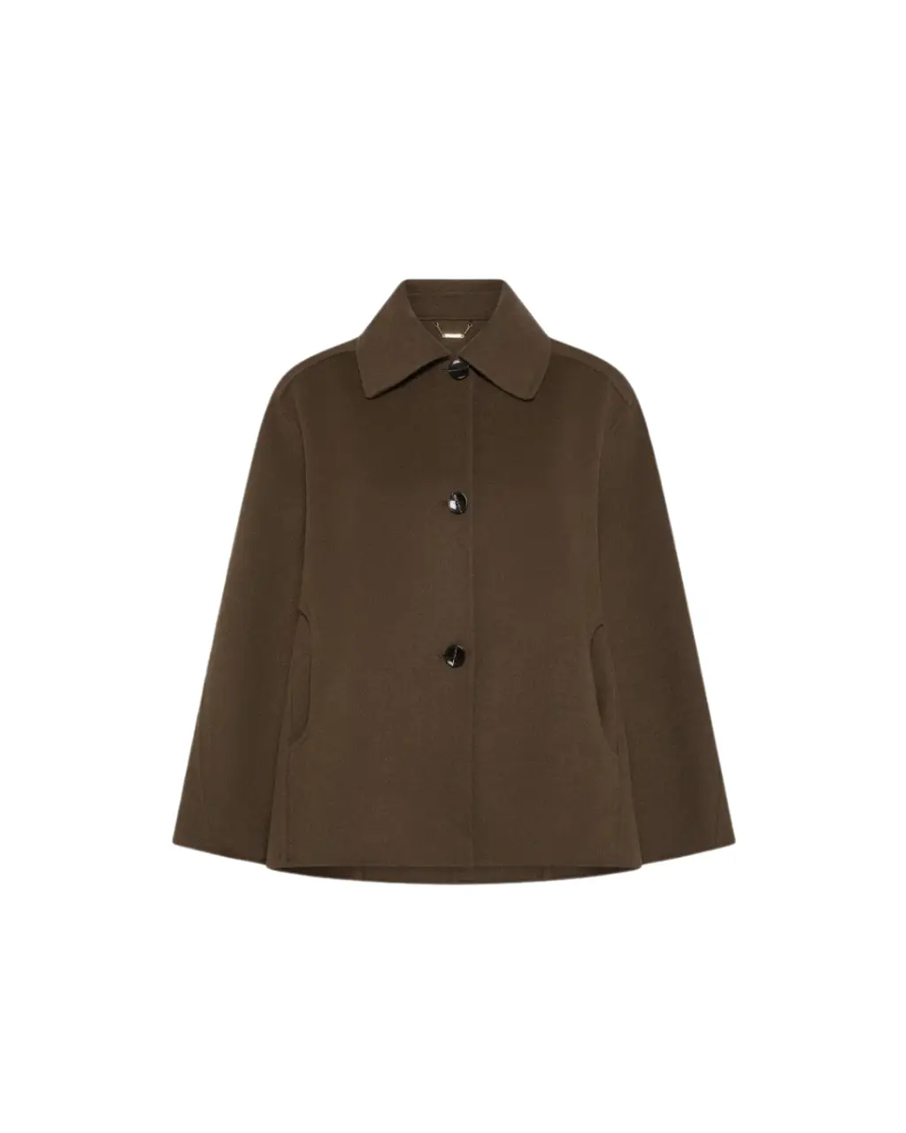 Cape courte marron en laine et cachemire – Seventy Venezia
