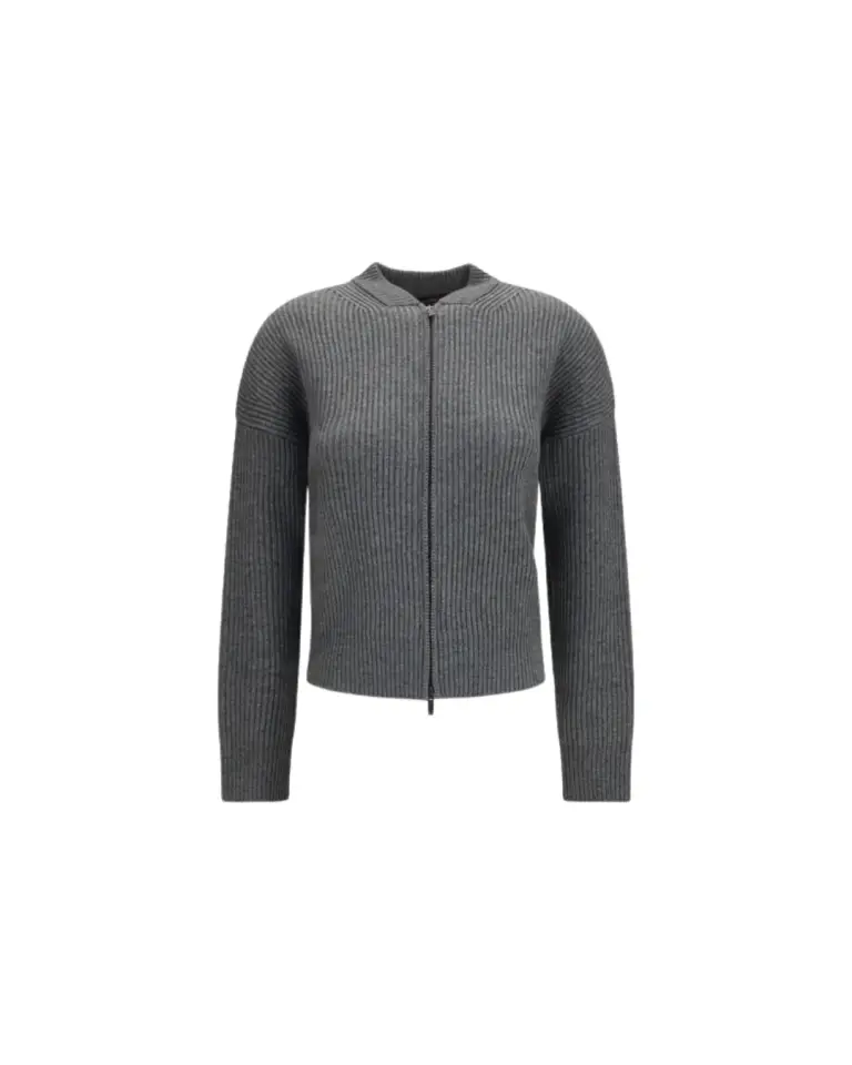 Cardigan Carnet gris en laine et cachemire – Max Mara Studio