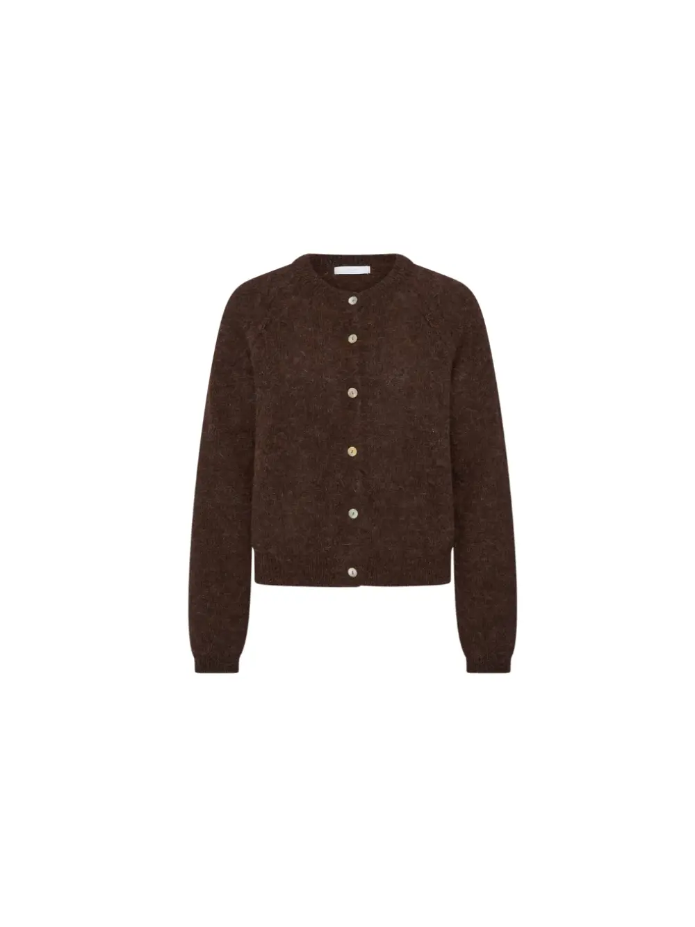 Cardigan Falon marron profond en alpaga – By-Bar