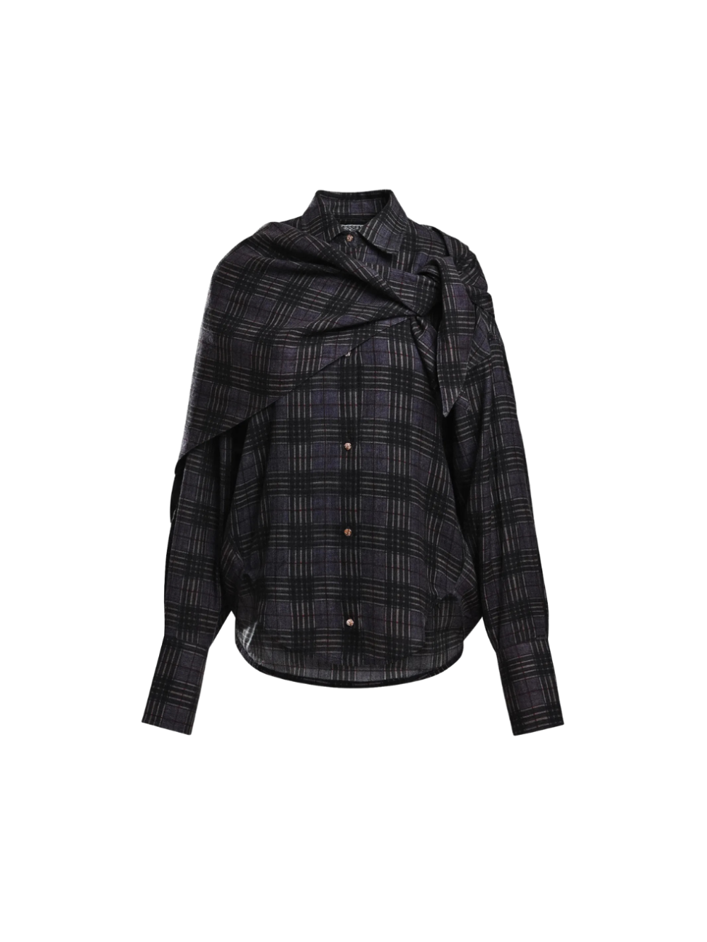 Chemise Kiss à carreaux gris et noir – Essentiel Antwerp