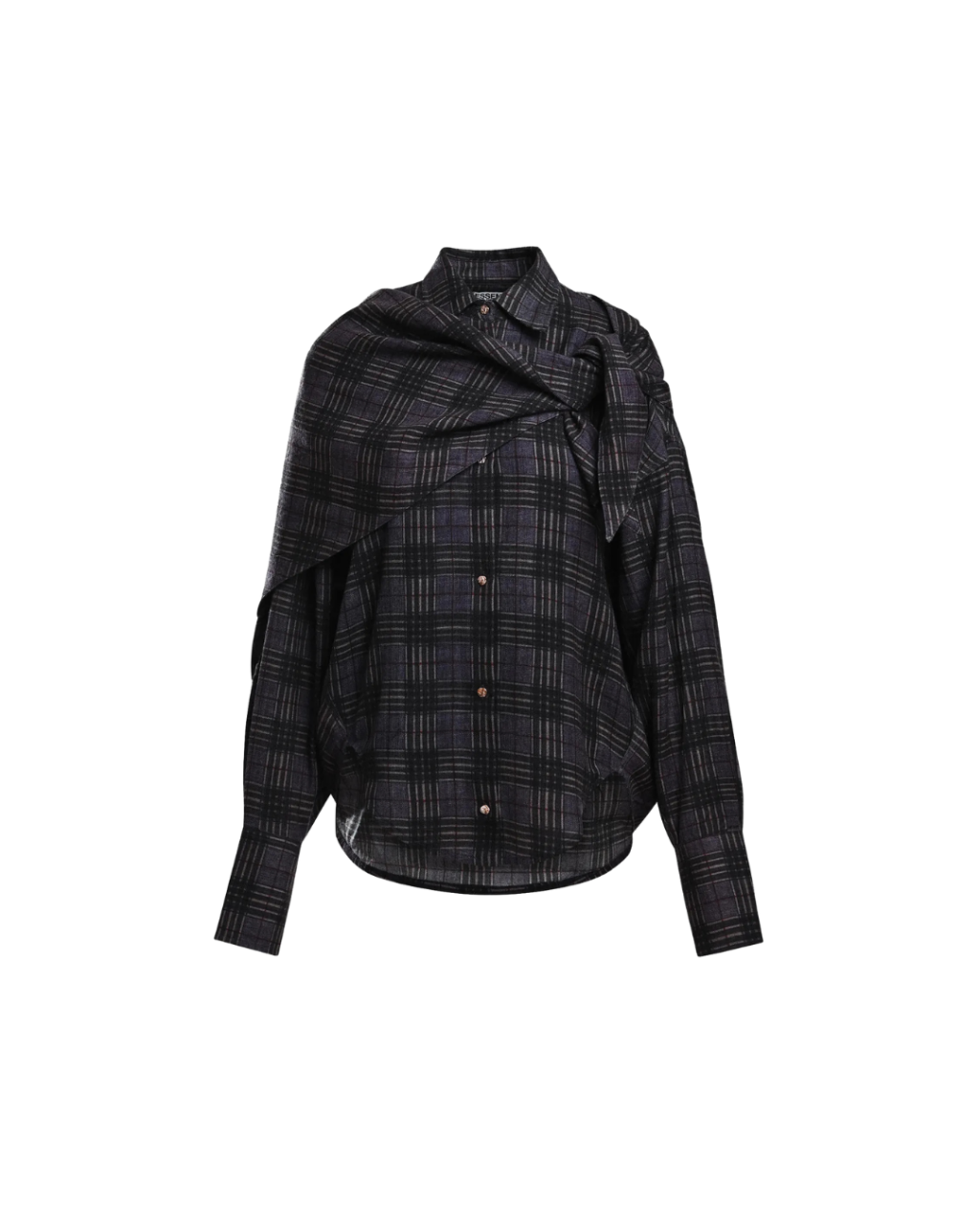 Chemise Kiss à carreaux gris et noir – Essentiel Antwerp