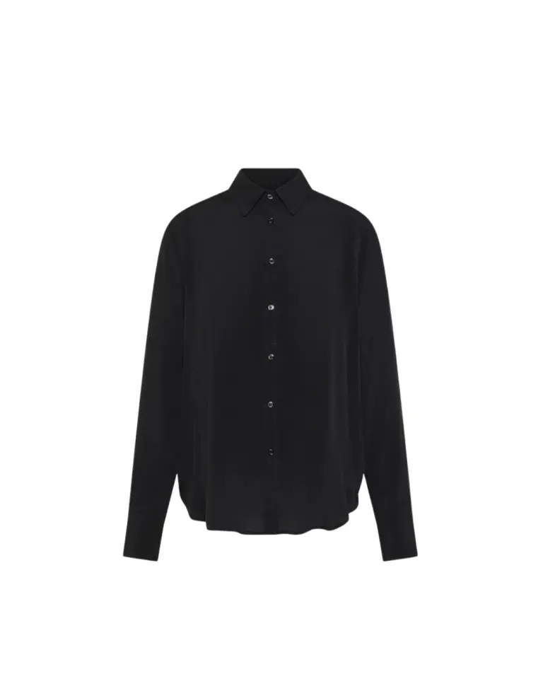 Chemise noire en crêpe de soie – Seventy Venezia