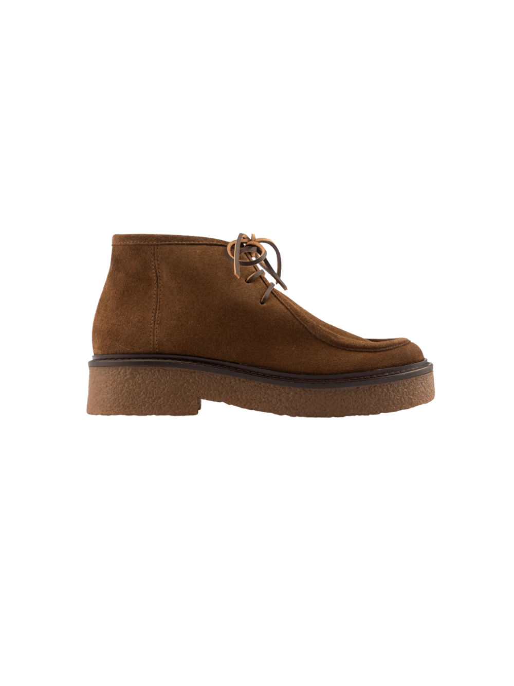 Derbies Ava taupe en cuir velours – Maison Toufet Paris