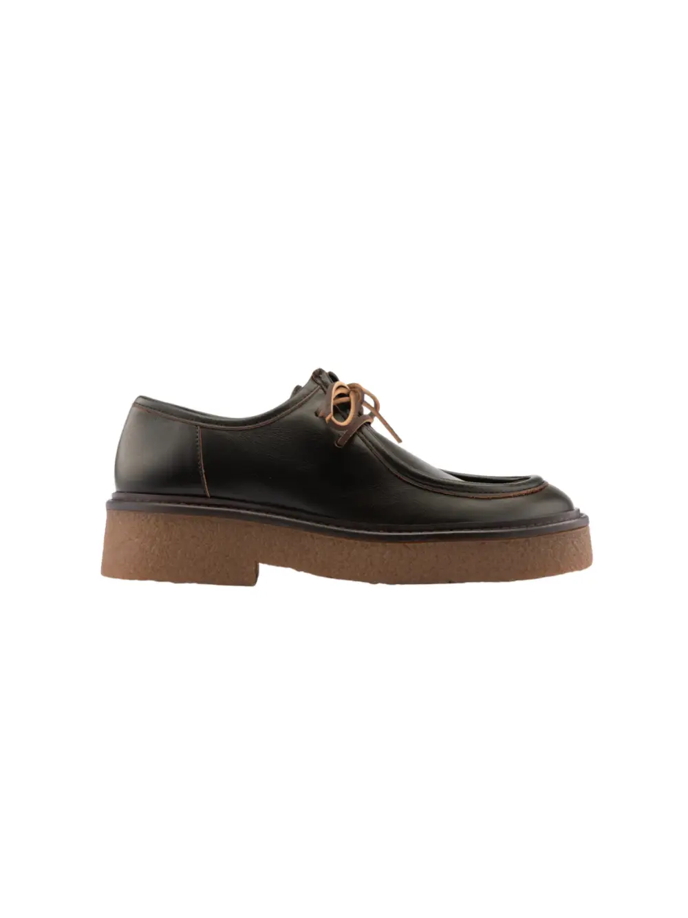 Derbies Roberta marron en cuir vintage – Maison Toufet Paris