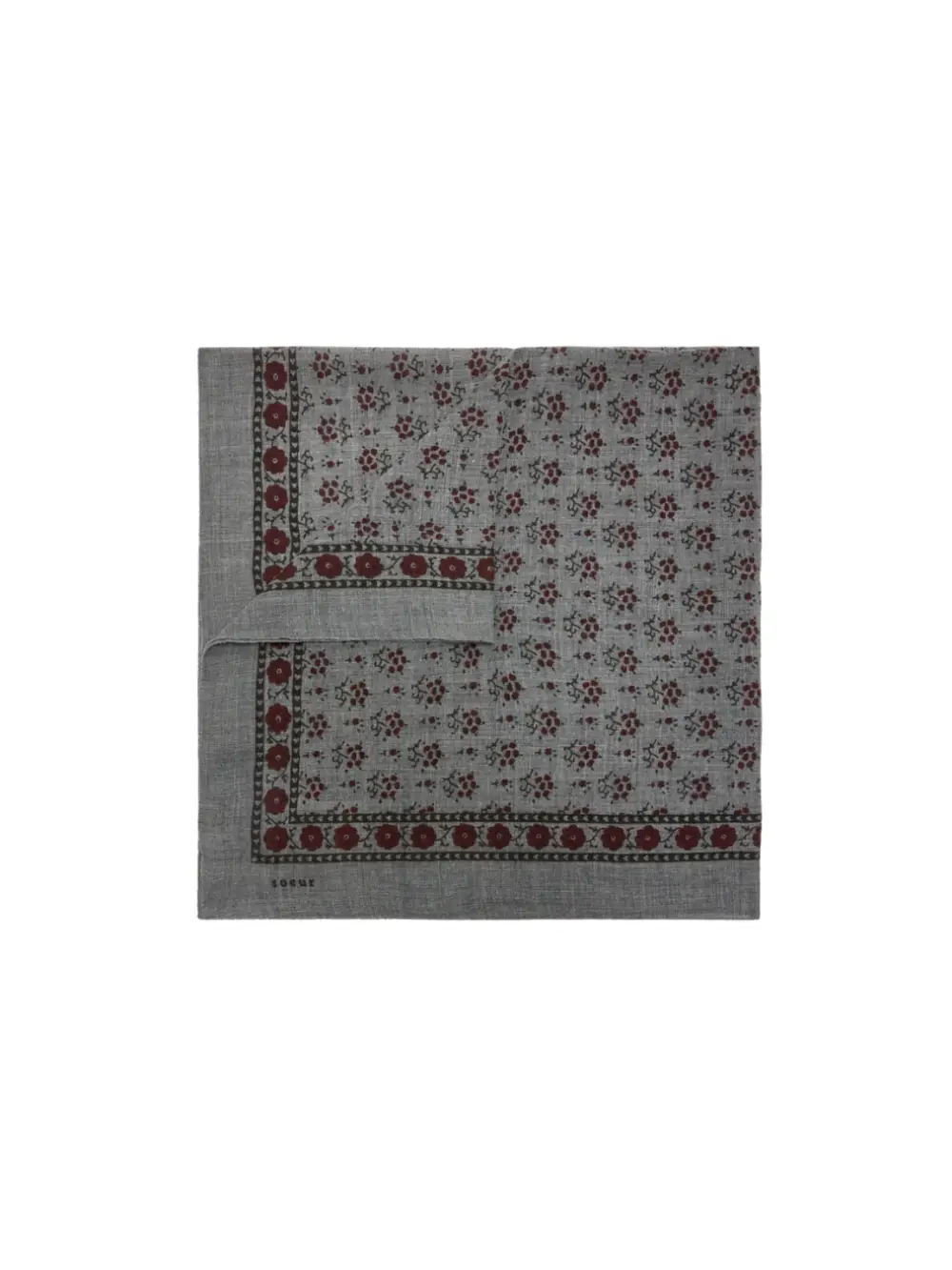 Foulard Classique gris foncé et kaki en laine – Soeur