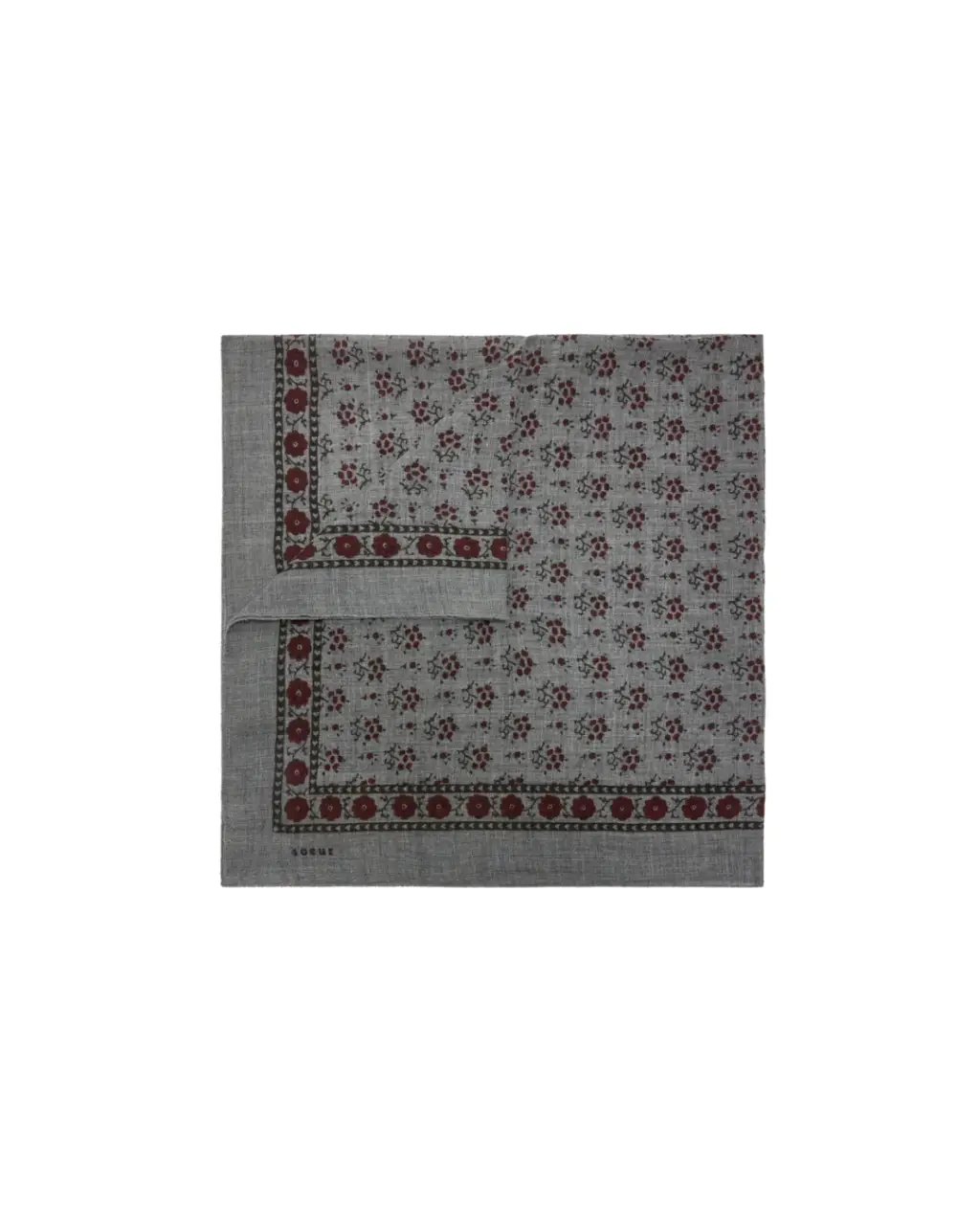 Foulard Classique gris foncé et kaki en laine – Soeur