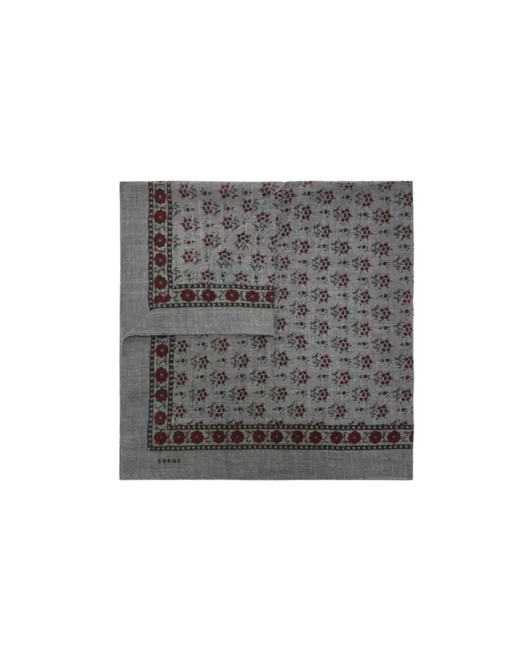Foulard Classique gris foncé et kaki en laine – Soeur