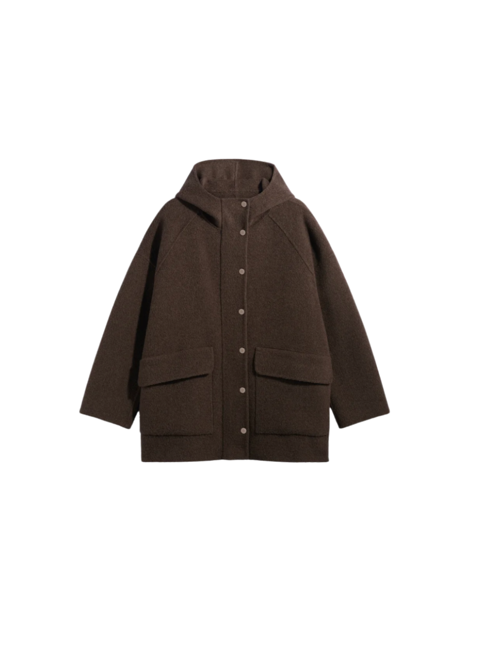 Manteau Alsa marron à capuche en laine – Gérard Darel