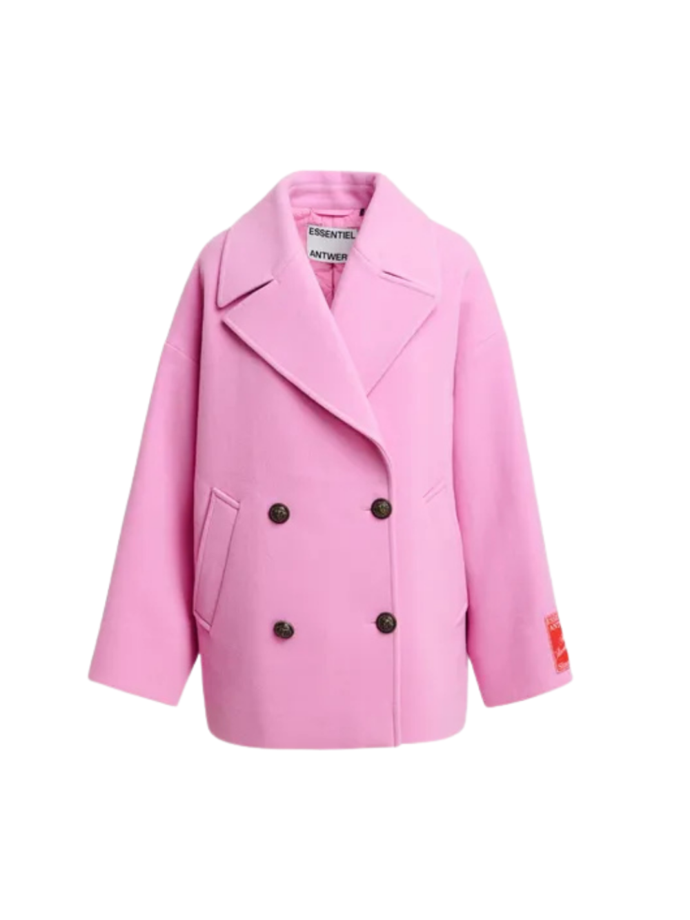 Manteau Kidney rose en laine – Essentiel Antwerp