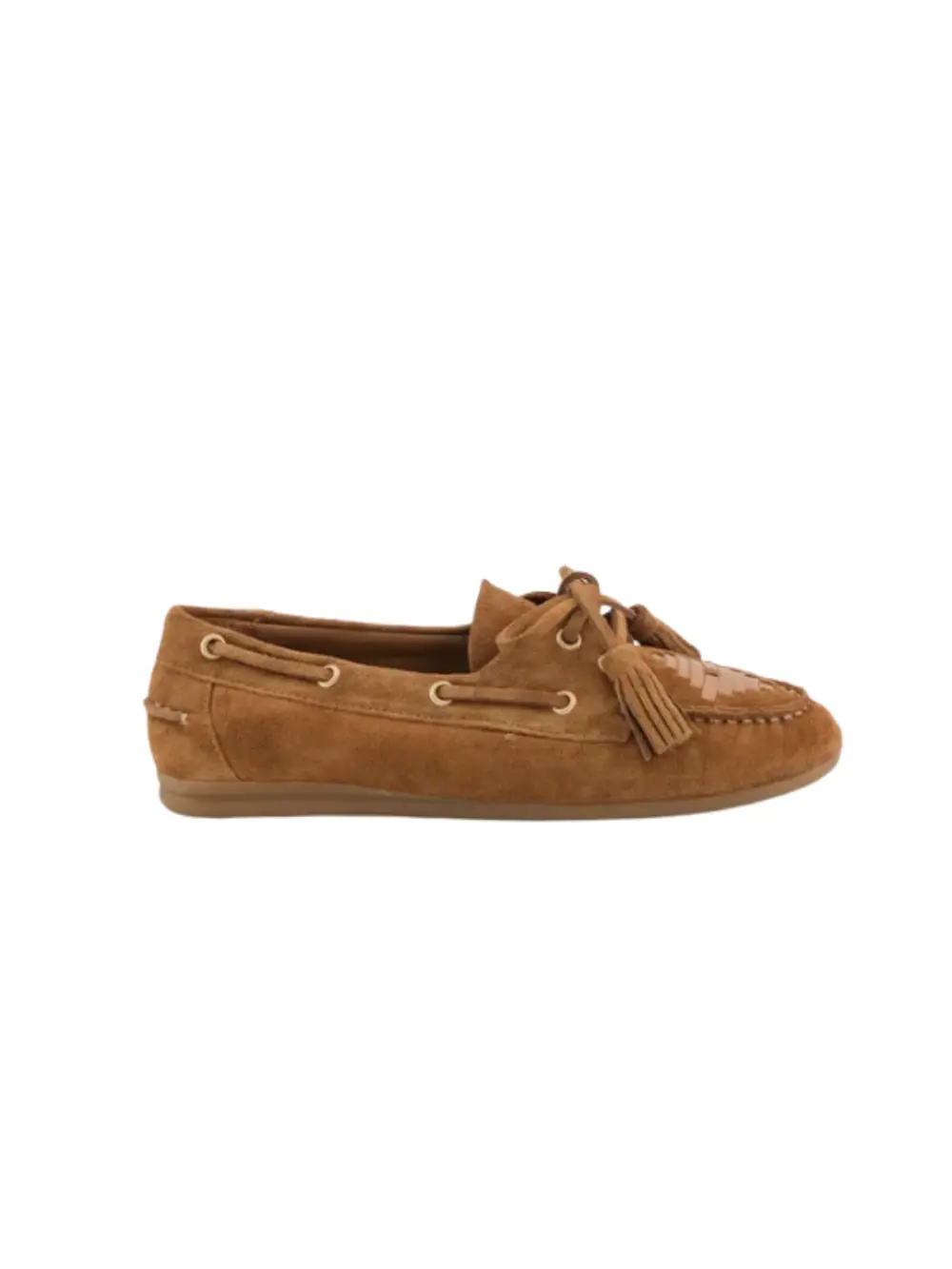 Mocassins Shima Gold cognac en daim – Toral