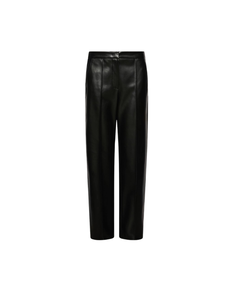 Pantalon Palude noir en jersey enduit
