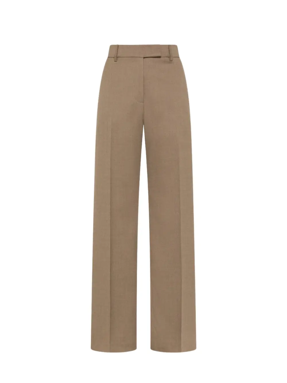 Pantalon droit taupe en flanelle légère – Seventy Venezia