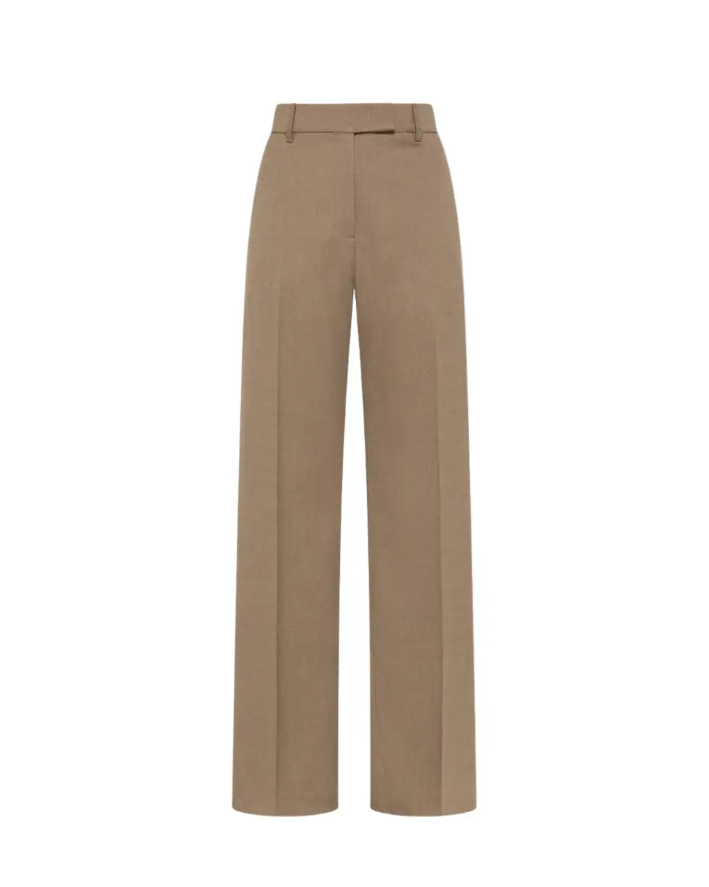 Pantalon droit taupe en flanelle légère – Seventy Venezia